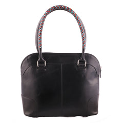 Multicoloured Shaded Woven Genuine Leather Women Handbag - WeMe
