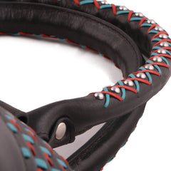 Multicoloured Shaded Woven Genuine Leather Women Handbag - WeMe