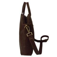River Genuine Leather Waxy Unisex Brown Laptop Bag - WeMe
